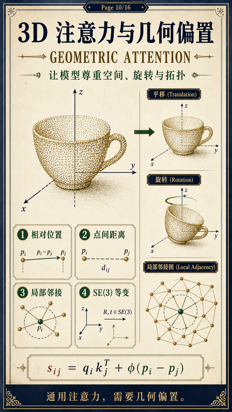 3D 注意力与几何偏置